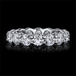 Diamond Eternity Band Ring set in Platinum 4.82 Carats