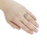 Round Brilliant Diamond and Double Halo Engagement Ring 2.05 ctw in Platinum