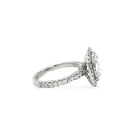 Round Brilliant Diamond and Double Halo Engagement Ring 2.05 ctw in Platinum