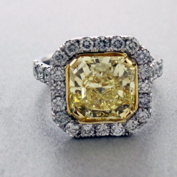 Fancy Yellow Radiant Diamond Ring
