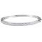 Diamond Prong Set Round Brilliant Bangle Bracelet 1.50 ctw in 14K White Gold