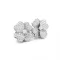 Diamond Clover Between Finger Ring in 18K White Gold