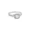 Asscher Cut Diamond Engagement Ring in 14K White Gold