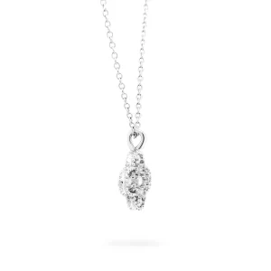 J5639Diamond Clover Necklace in 18K White Gold