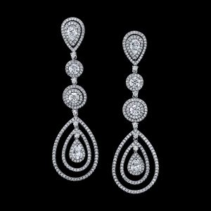 Diamond Chandelier Earrings by Jacques Mouw Precious Jewels