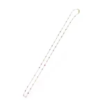 Diamonds & Multi-color Gemstone Station Necklace, 4.31 ctw in 18K Yellow Gold