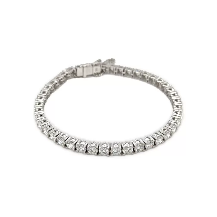 Diamond Tennis Bracelet 8.16 ctw in 18K White Gold