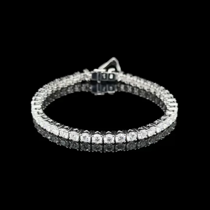 Diamond Tennis Bracelet 8.16 ctw in 18K White Gold