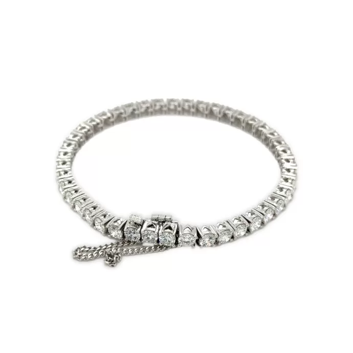Diamond Tennis Bracelet 8.16 ctw in 18K White Gold