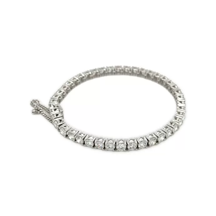 Diamond Tennis Bracelet 8.16 ctw in 18K White Gold