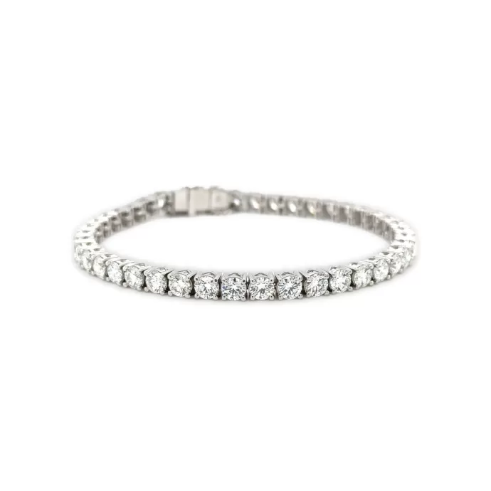 Diamond Tennis Bracelet 8.16 ctw in 18K White Gold