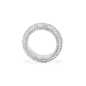 J5701 7-Row Diamond Pave Band 4.61 cts in 18K White Gold