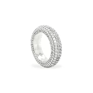 7-Row Diamond Pave Band 4.61 ctw in 18K White Gold