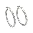 Diamond Hoop Earrings 7.40 ctw in 18K White Gold