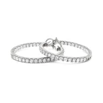 Diamond Hoop Earrings 7.40 ctw in 18K White Gold