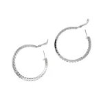 Diamond Hoop Earrings 7.40 ctw in 18K White Gold