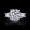 Diamond Radiant Cut 5.59 carats Engagement Ring with Tapered Baguette. Platinum. GIA
