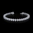 Diamond Heart Shape Tennis Bracelet 17.21 carats 18KWG. Color DE Clarity VVS/VS