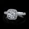 Diamond Engagement Ring 5.04 Carats Center E VS1. Lab Grown 1.50 cts Halo. IGI.