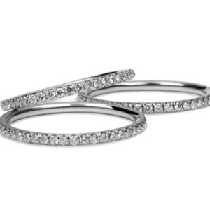 Diamond Pave Wedding Band Platinum