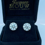 Diamond Stud Earrings 6.24 Carats Lab-Grown set in Platinum with IGI Certificate