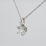 1.01 Carat D VS2 Diamond Pendant Set In 14K WG. Lab Grown. IGI  16”