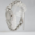 Antique Hamilton Diamond & Platinum Watch 3 carats Fine Diamonds 33.9 Grams