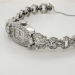 Antique Hamilton Diamond & Platinum Watch 3 carats Fine Diamonds 33.9 Grams