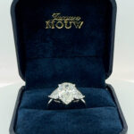 Diamond Pear Shape Engagement Ring 2.21 cts 0.60 cts Trill.Plat. GIA Natural Dia