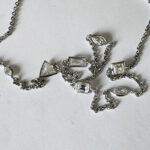 Diamond Station Necklace 4.77 Carats Set in Platinum 18.0 Inches Chain