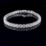 Diamond Tennis Bracelet 9.87 carats Lab-Grown in 14K WG. Color DE Clarity VVS/VS