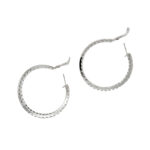 Natural Diamond Hoop Earrings 7.40 carats set in 18KWG D E Color VVS/VS Clarity