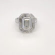 Diamond Emerald Cut and Baguette Ring. Total 4.31 cts. E VS1 Lab Grown IGI Cert