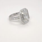 Diamond Emerald Cut and Baguette Ring. Total 4.31 cts. E VS1 Lab Grown IGI Cert