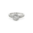 Diamond Engagement Ring 0.93 Carat Total Weight Set in 14K WG G VVS1 GIA