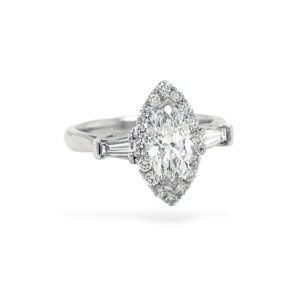 Diamond Marquise Engagement Ring 1.73 cts Natural Diamonds set in Platinum