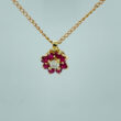 Diamond and Ruby Pendant 14K Yellow Gold