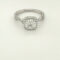 Natural Diamond Brilliant Engagement Ring 1.08 Carats GIA 0.30 Micro Pave. Plat