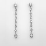 Diamond Drop Earrings 2.75 Carats Platinum