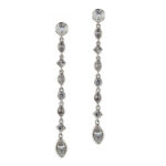 Diamond Drop Earrings 2.75 Carats Platinum