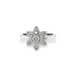 Diamond Flower Ring in 14K White Gold