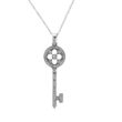 Diamond Key 18" Necklace 14K White Gold