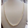 Akoya Cultured 4-8mm Pearl Necklace Strand. Extra long 35 inches.
