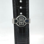 Harry Winston Avenue Diamond Watch 18K White Gold. Large Blue Face Original Box