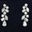 Diamond Dangle Lab Grown 4.16 carats Earrings 14KWG