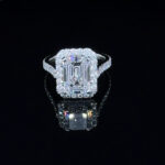 Diamond Emerald Cut 4.11 Carats. E VS1. Lab Grown Diamond. IGI Cert. Platinum