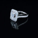Diamond Emerald Cut 4.11 Carats. E VS1. Lab Grown Diamond. IGI Cert. Platinum