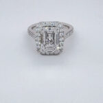 Diamond Emerald Cut 4.11 Carats. E VS1. Lab Grown Diamond. IGI Cert. Platinum
