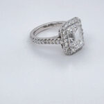 Diamond Emerald Cut 4.11 Carats. E VS1. Lab Grown Diamond. IGI Cert. Platinum