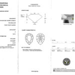 Diamond Pear Shape Engagement Ring 7.04 Carats E VVS2. Lab Grown 1.54 cts TB.
